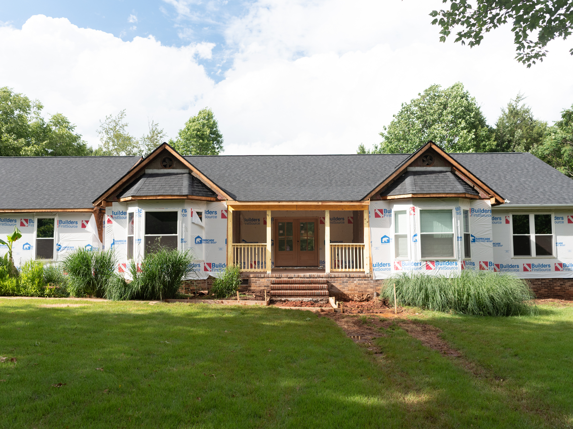Preparing the exterior for a full transformation.